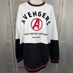 OUR UNIVERSE Marvel Avengers Two Tone Crewneck Sweatshirt-Large